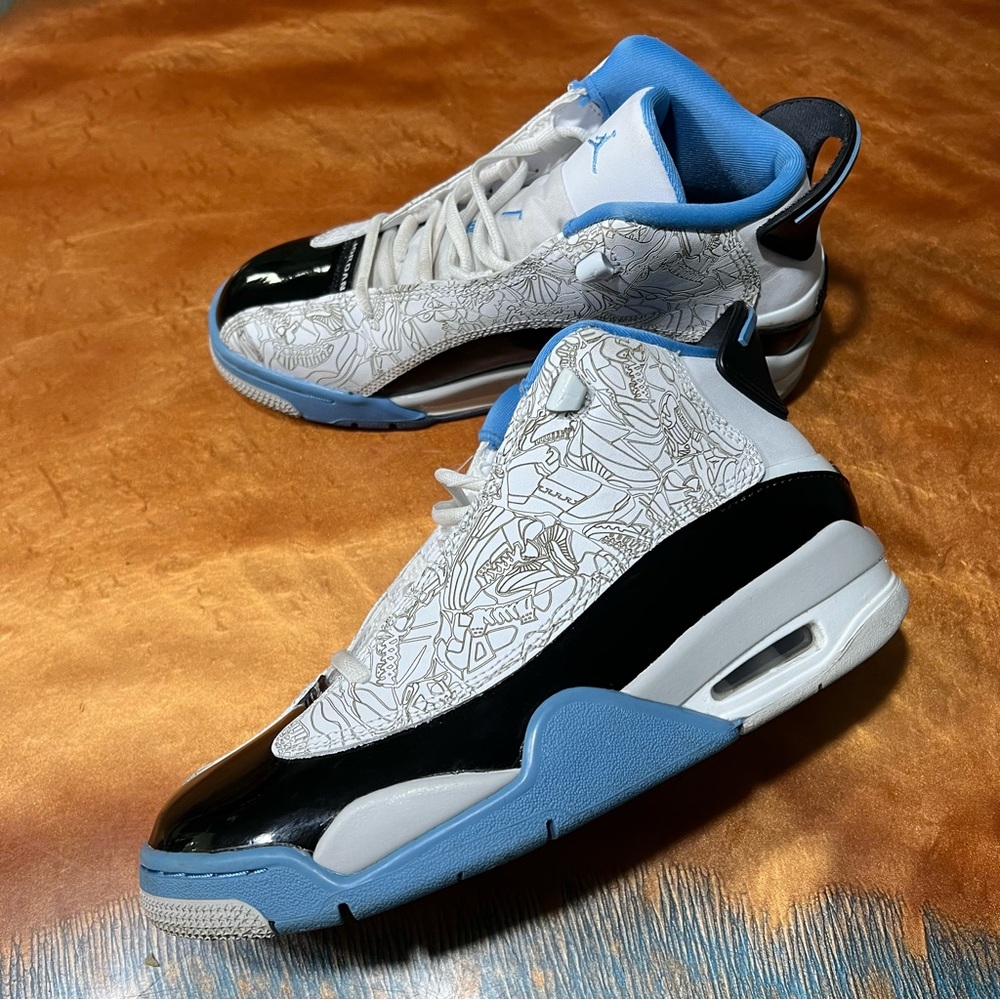 Jordan Dub Zero Legend Blue White Sneakers size 4.5Y